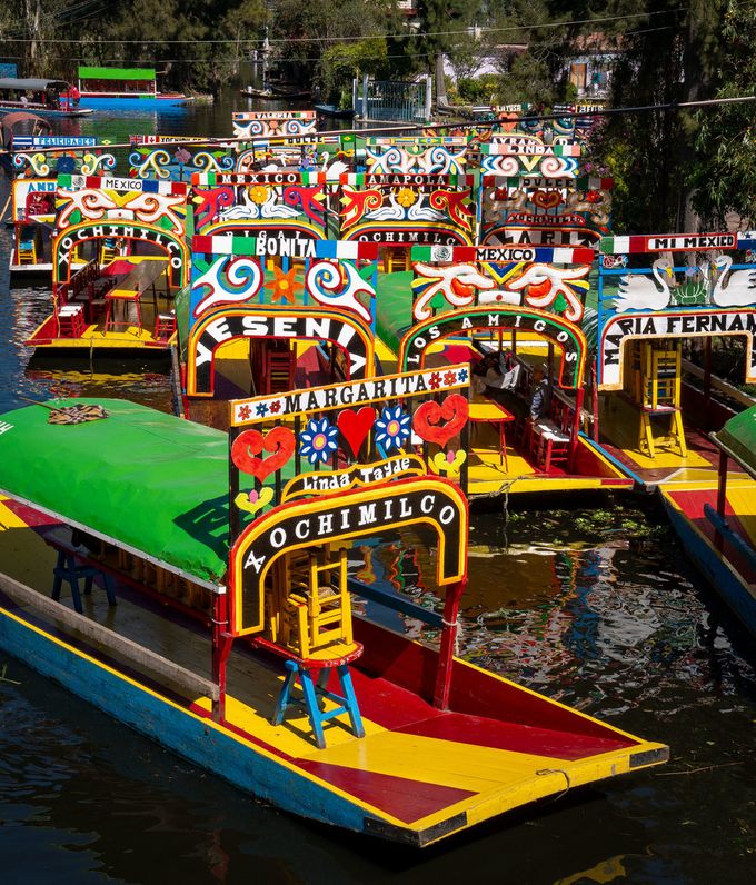 Enjoy a ride on a Trajineras on the canals of Xochimilco